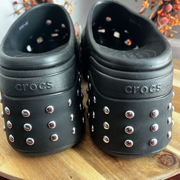 Crocs Siren Studded Clog Black Men's Sizes 12 US / 46-47EU Slip On Shoes Steampu - Picture 6 of 10